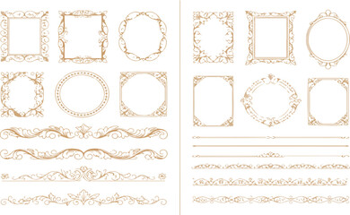 Ornate Gold Frame Collection &ndash; Vintage Baroque Decorative Borders