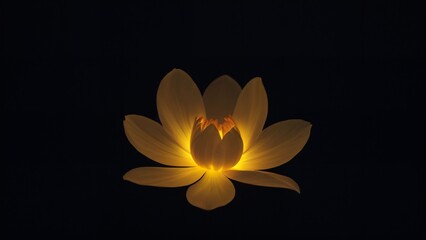 Golden Lotus Glow in Darkness