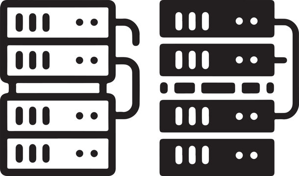 unique Server rack vector icon