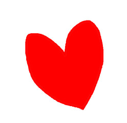 Doodle heart sketch. Hand drawn heart love isolated on white background. Red heart symbol. Valentines Day.