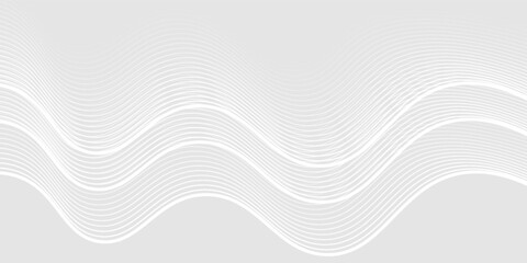 Abstract white background with dynamic wavy lines, Digital future technology concept background. Eps10