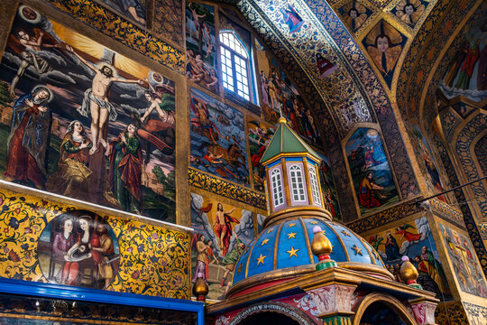 Interior of Armenian Vank Cathedral Isfahan, Iran
