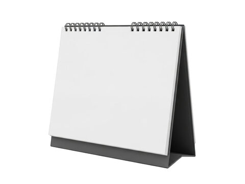 A blank desk calendar on a white background isolated on transparent background