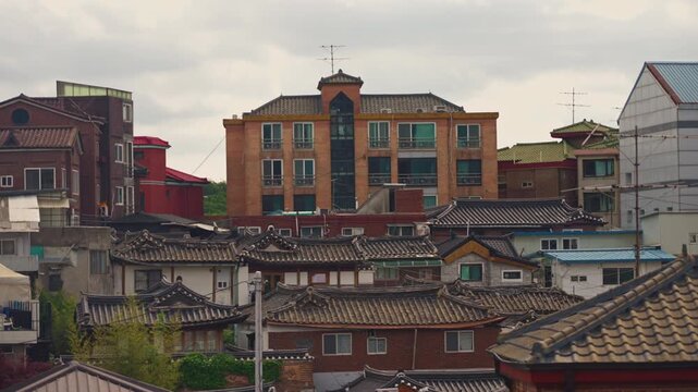 Historic Korean Architecture in Bukchon Hanok Village Seoul