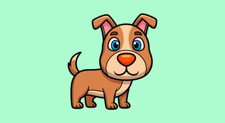 Obraz premium Cute Cartoon Dog Illustration