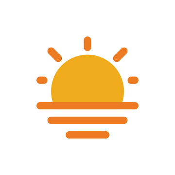 Sunrise Horizon Icon for Suhoor and Morning Prayer