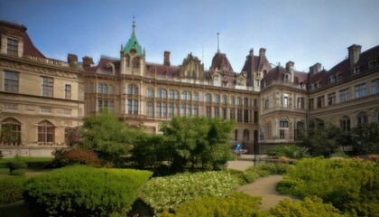 Fototapeta premium Elaborate architecture of Founders Building at Royal Holloway, University of London.