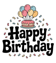 happy birthday greeting card vector