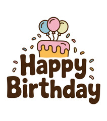 happy birthday card with chocolate