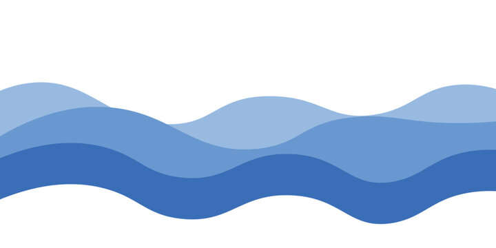 Blue ocean wave background wallpaper vector image. Illustration of graphic wave design for backdrop or presentation