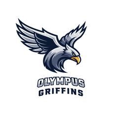 Fototapeta premium Eagle Logo Design with Wings Outstretched.