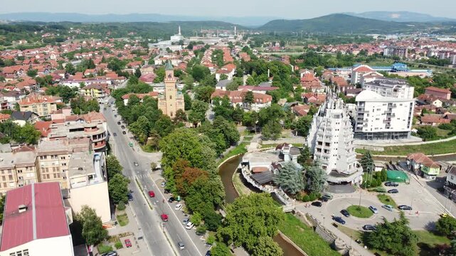 Captivating drone video showcases picturesque panorama of Paracin, a town nestled in central Serbia.