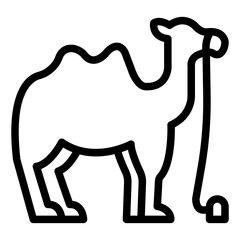 Obraz premium camel outline icon. desert animal. hajj travel. islam heritage