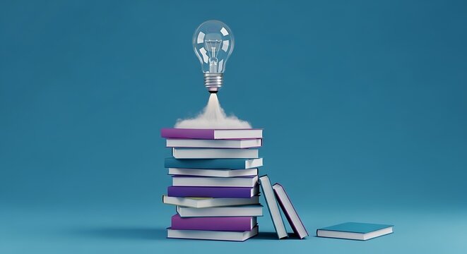 The powerful launch of innovative ideas fueled by a solid foundation of knowledge and education, symbolizing inspiration and business growth