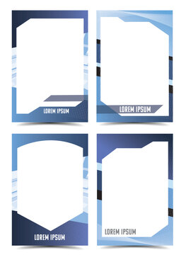 Sport player trading card frame border template design