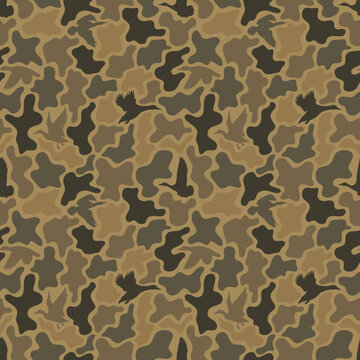 vector duck hunter camouflage design, vector camo print, Khaki camouflage