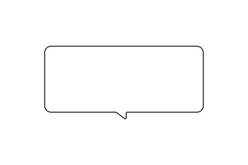 メインタイトル用のシンプルな角丸の吹き出しのベクターイラスト素材