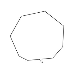シンプルな多角形の吹き出しのベクターイラスト素材