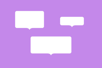 ミニマルな角丸の吹き出しのセット素材