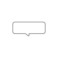 サブタイトル用のシンプルな角丸の吹き出しのベクターイラスト素材