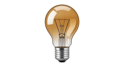 Obraz premium Incandescent light bulb on white background lighting isolated on a transparent background