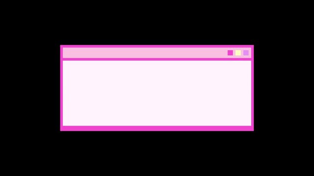 8-bit pixel art pink y2k dialogue. looped animation 4k 30fps