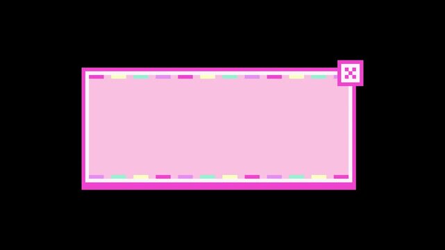 8-bit pixel art pink y2k dialogue. looped animation 4k 30fps
