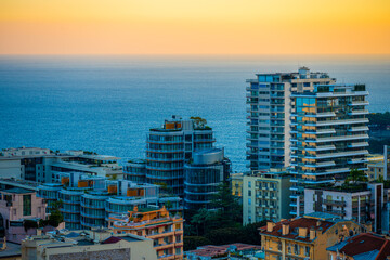 Modern sea view apartments along the Mediterranean coast in Monaco © Emad Aljumah
