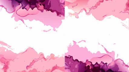 Obraz premium Abstract watercolor wash in shades of pink and purple hues