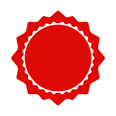 Fototapeta premium Red Circular Starburst Vector Icon
