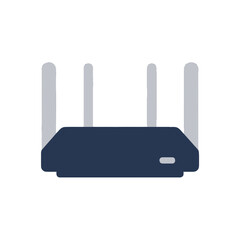 Obraz premium Wireless Router Icon With Antennas