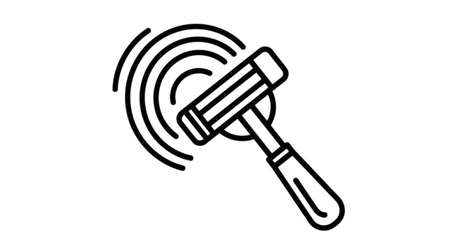 A hammer making sound waves