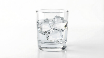 A glass of iced water on a reflective surface during Ramadan, symbolizing Islamic fasting and religion