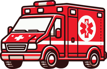 Red Ambulance Vector