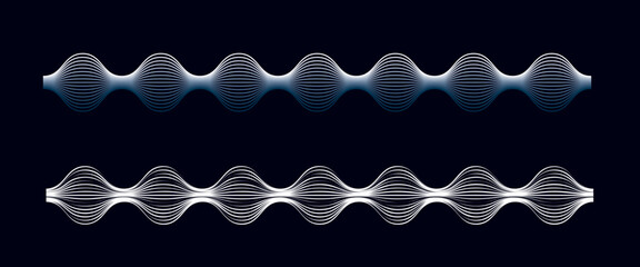 近代的なテクノロジーをイメージした黒背景のデジタルウェーブライン2