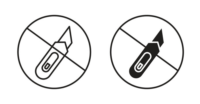 Do not cut signs. web vector design