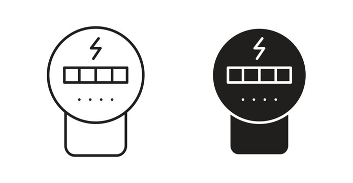 electric meter icon. web vector design