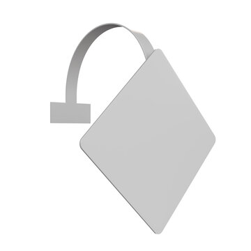 Blank white plastic shelf wobbler hanging mockup with curved bracket isolated on background. Realistic 3D of a shelf talker for sales promotion, price tags, logo presentation and supermarket ads.