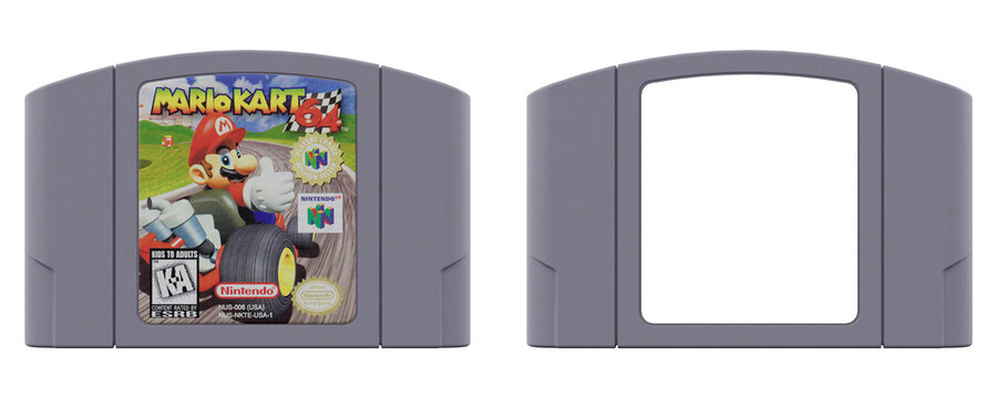 Nintendo 64 Mario Kart 64 Retro Game Cartridge 1990s N64