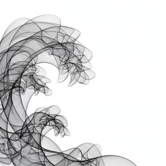 추상적인 라인 아트 웨이브