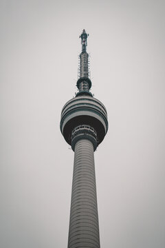 Guishan TV Tower Against Overcast Sky in Wuhan