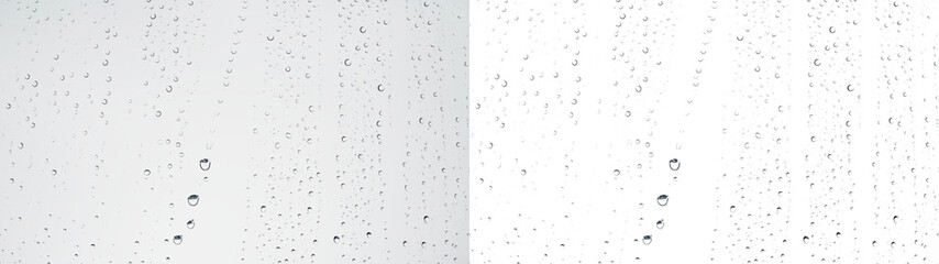 Water drops Rain droplets shower condensation window - Edge border droplet scatter isolated PNG...
