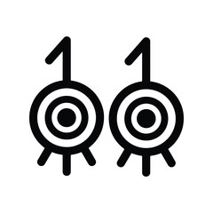 earrings icon or logo isolated sign symbol vector illustration - high quality black style vector icons
