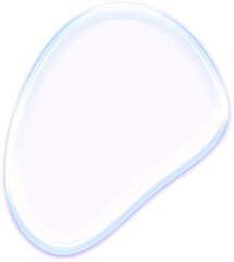 Glossy blue liquid bubble blob element for creative designs high resolution transparent png photo