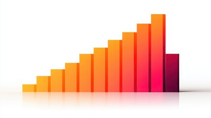 Obraz premium Colorful Bar Graph Illustration Showing Positive Growth and Progression