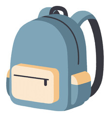 school bag isolated on white