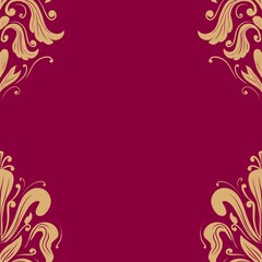 Damask Nature Pattern Background Illustration For Cover, Banner, Notes. Aesthetic Background. Damask Pattern Background. Seamless background.