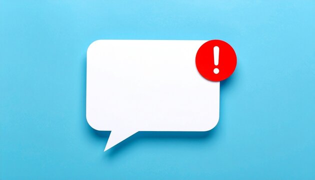 Speech bubble alert with notification badge