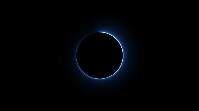 Blue neon loading animation on black background. glowing preloaded motion. circle loading icon 4k video footage.