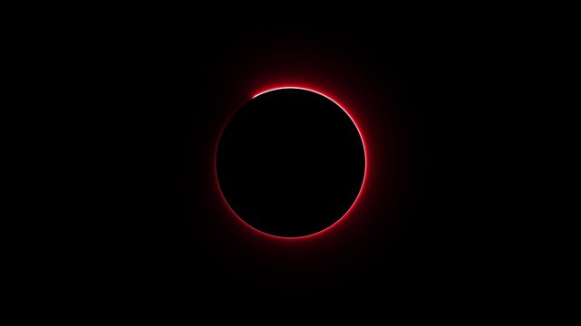 Red neon loading animation on black background. glowing preloaded motion. circle loading icon 4k video footage.